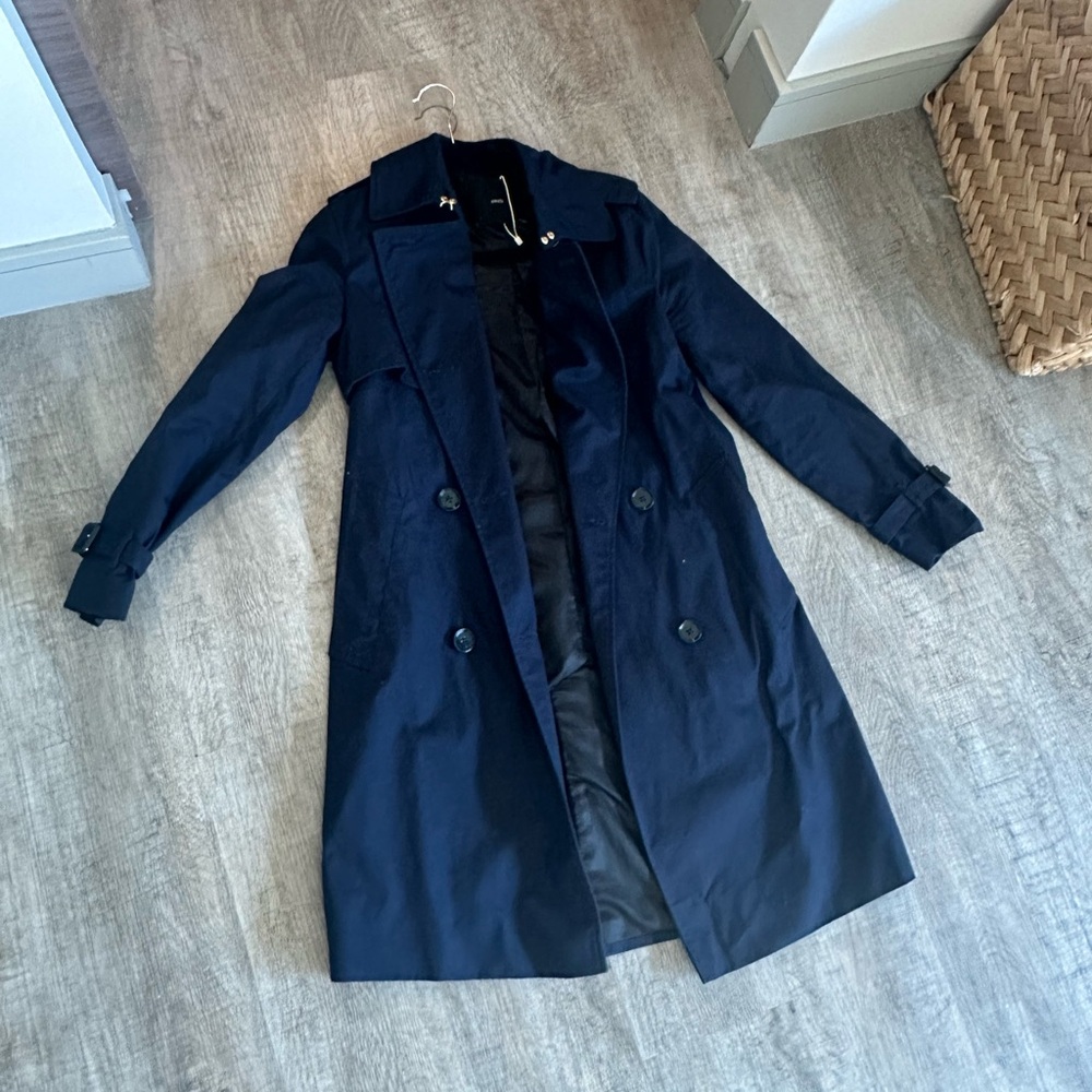 Mango Navy Trench Coat